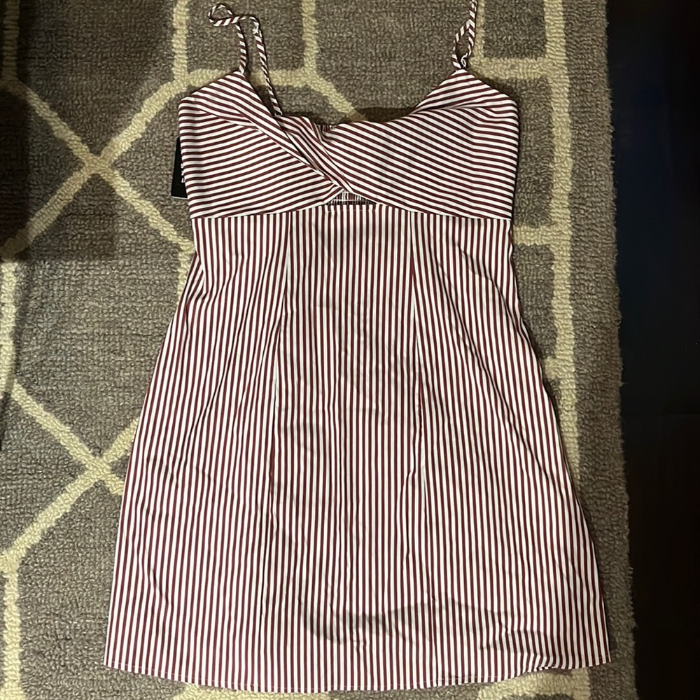 Pin stripe mini dress